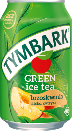 TYMBARK 330 ml zielona herbata - brzoskwinia