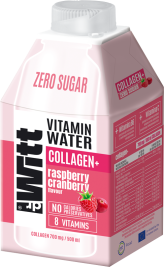 DR WITT 0,5 l Vitamin Water Collagen+ malina i żurawina