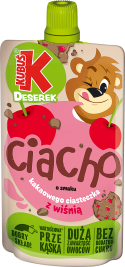 KUBUŚ pouch 100g o smaku kakaowego ciasteczka z wiśnią