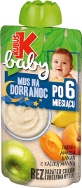 KUBUŚ 120 g jabłko, morela, banan z kaszką manną