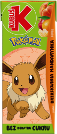 KUBUŚ 0,2 L Pokemon smak brzoskwinia i mandarynka