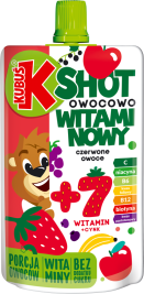 KUBUŚ 100 ml Shot owocowo-witaminowy, czerwone owoce