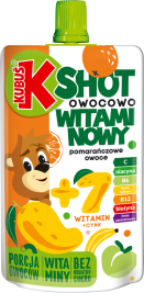 KUBUŚ 100 ml Shot owocowo-witaminowy, pomarańczowe owoce