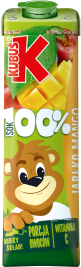 KUBUŚ 1L jabłko mango 100%