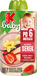 KUBUŚ BABY 100 g serek banan jabłko truskawka wanilia