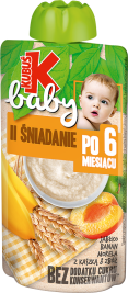 KUBUŚ BABY 120 g jabłko-banan-morela-kaszka 8 zbóż