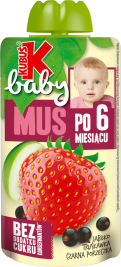 KUBUŚ BABY 120 ml jabłko, truskawka i czarna porzeczka