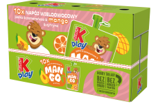 KUBUŚ PLAY jabłko, pomarańcza i MANGO – PAK 10x 200ml