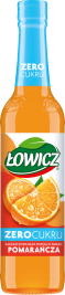 ŁOWICZ 400 ml Syrop ZERO CUKRU o smaku pomarańczowym