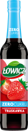 ŁOWICZ 400 ml Syrop ZERO CUKRU o smaku truskawkowym