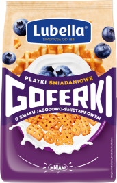 LUBELLA 400 g Goferki o smaku jagodowo - śmietankowym