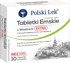 POLSKI LEK Tabletki Emskie z Wadowic EXTRA smak mięta cytryna 10 sztuk