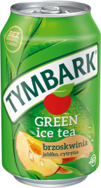 TYMBARK 330 ml zielona herbata - brzoskwinia