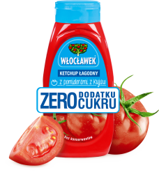 WŁOCŁAWEK Ketchup Zero dodatku cukru 450 g łagodny+
