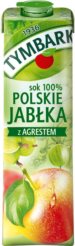 TYMBARK 1 litr Polskie Jabłka z agrestem