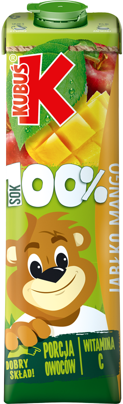 KUBUŚ 1L jabłko mango 100%