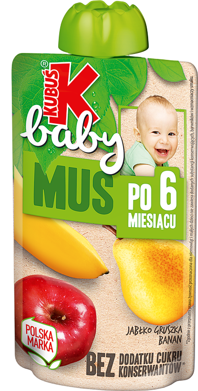 KUBUŚ 100 ml jabłko, gruszka i banan