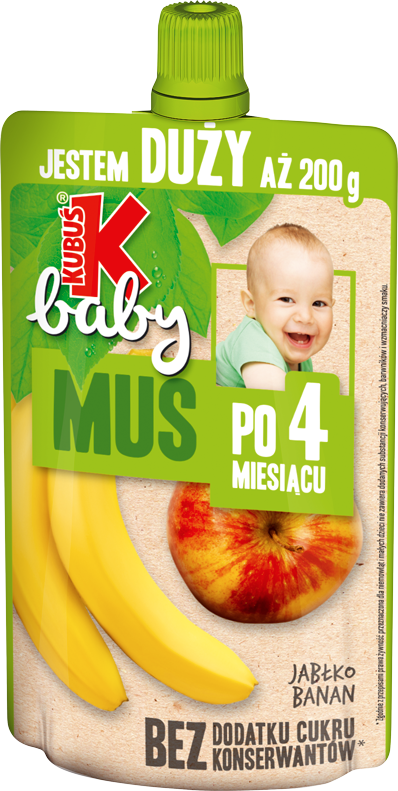 KUBUŚ BABY 200 g jabłko i banan