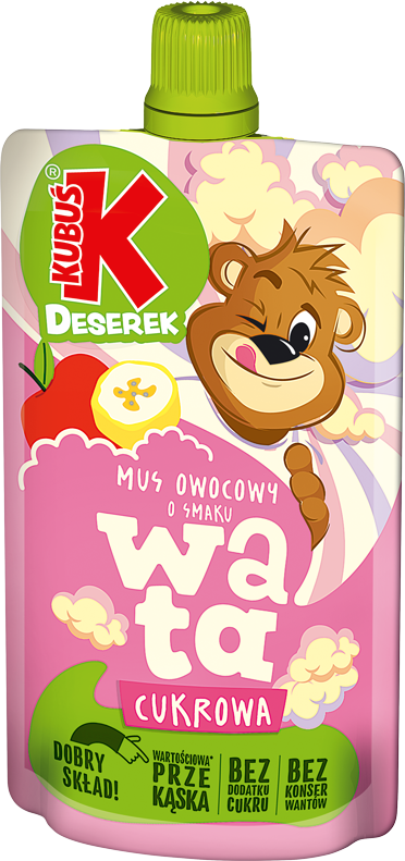 KUBUŚ 100 g Mus o smaku waty cukrowej