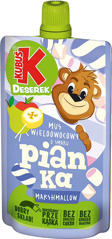 KUBUŚ 100 g Mus o smaku pianki marshmallow