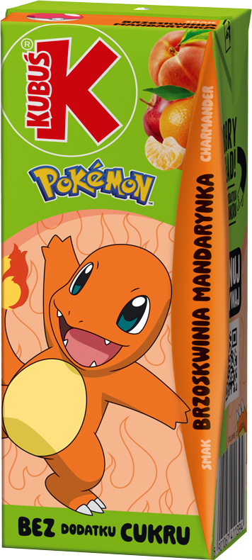 KUBUŚ 0,2 L Pokémon Smak brzoskwinia mandarynka