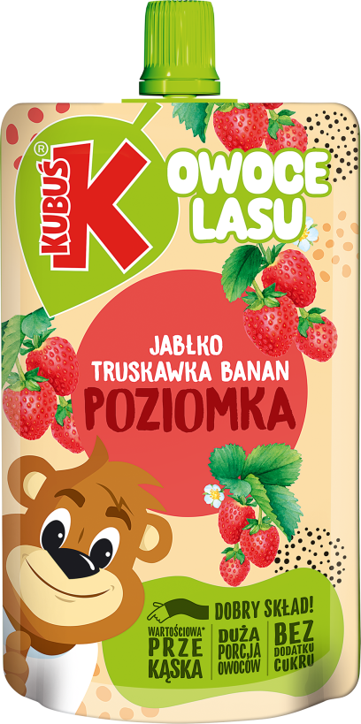 KUBUŚ 200 ml jablko truskawka banan poziomka