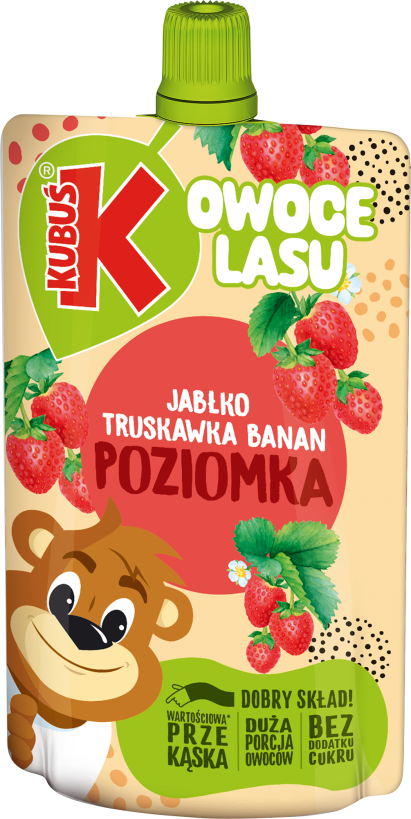 KUBUŚ 200 ml jablko truskawka banan poziomka