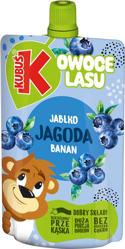 KUBUŚ 200 ml jablko jagoda banan