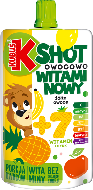 KUBUŚ 100 ml Shot owocowo-witaminowy, żółte owoce