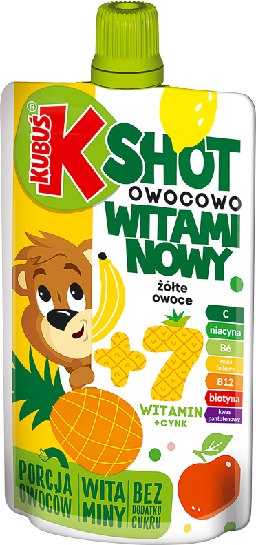 KUBUŚ 100 ml Shot owocowo-witaminowy, żółte owoce