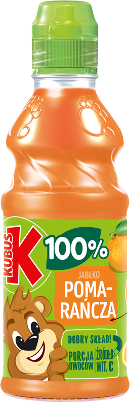 KUBUŚ 300 ml jabłko - POMARAŃCZA