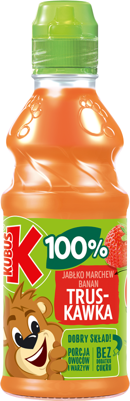 KUBUŚ 300 ml jabłko - marchew - banan - TRUSKAWKA