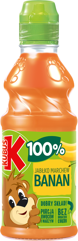 KUBUŚ 300 ml jabłko - marchew - BANAN