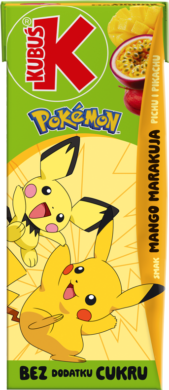 KUBUŚ 0,2 L Pokemon smak mango i marakuja