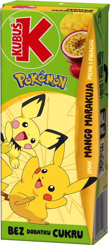 KUBUŚ 0,2 L Pokemon smak mango i marakuja