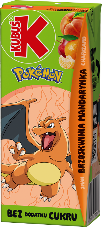 KUBUŚ 0,2 L Pokemon smak brzoskwinia i mandarynka
