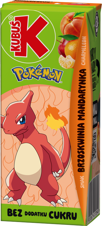KUBUŚ 0,2 L Pokemon smak brzoskwinia i mandarynka