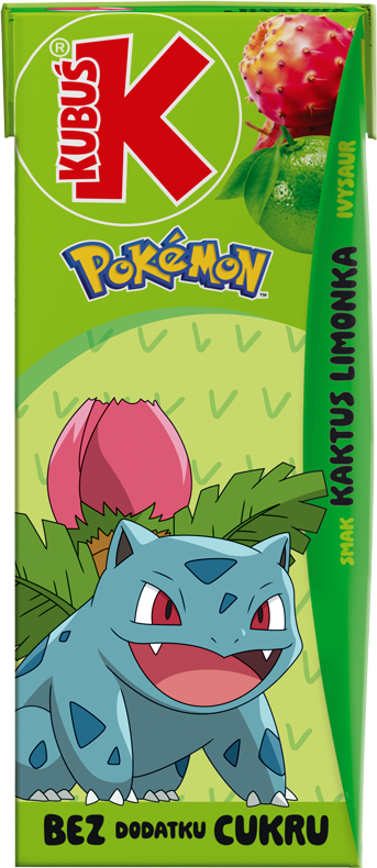 KUBUŚ 0,2 L Pokemon smak kaktus i limonka