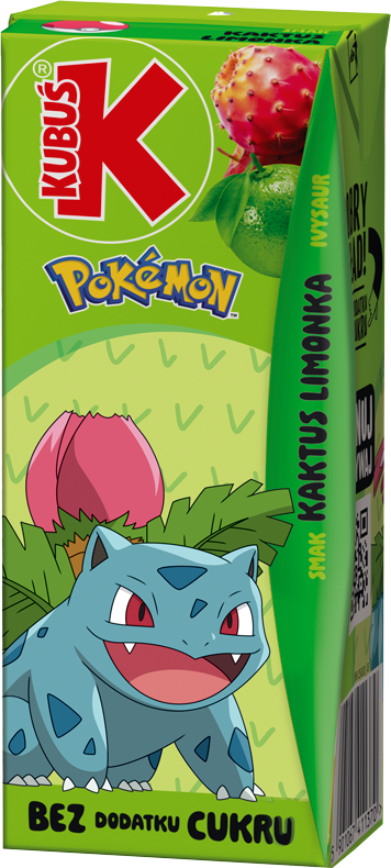 KUBUŚ 0,2 L Pokemon smak kaktus i limonka