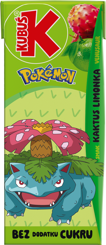 KUBUŚ 0,2 L Pokemon smak kaktus i limonka