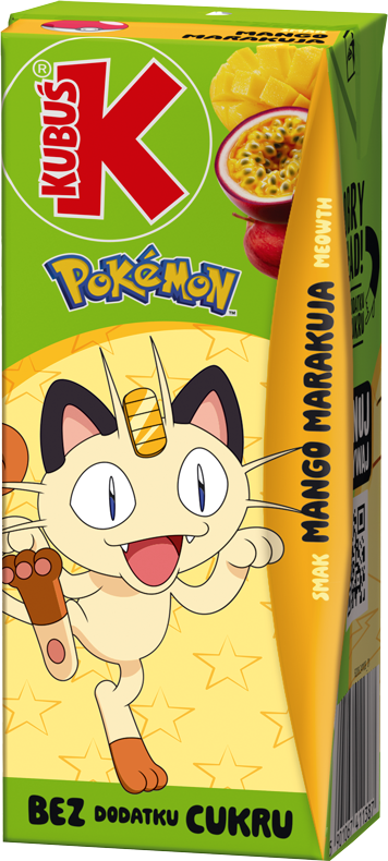 KUBUŚ 0,2 L Pokemon smak mango i marakuja