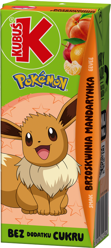KUBUŚ 0,2 L Pokemon smak brzoskwinia i mandarynka