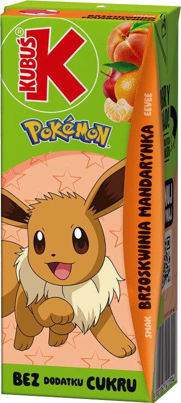 KUBUŚ 0,2 L Pokemon smak brzoskwinia i mandarynka