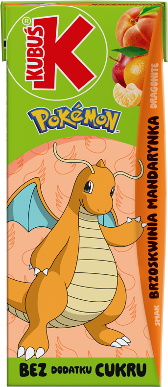 KUBUŚ 0,2 L Pokemon smak brzoskwinia i mandarynka