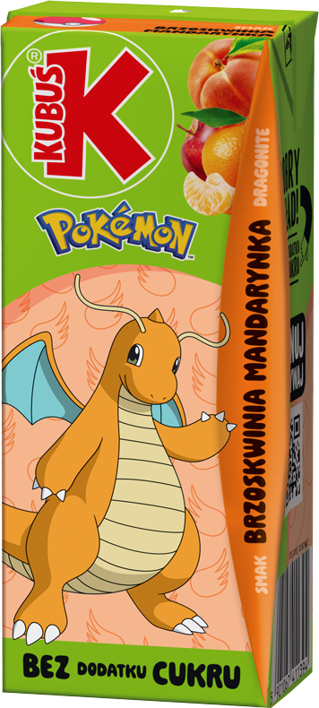 KUBUŚ 0,2 L Pokemon smak brzoskwinia i mandarynka