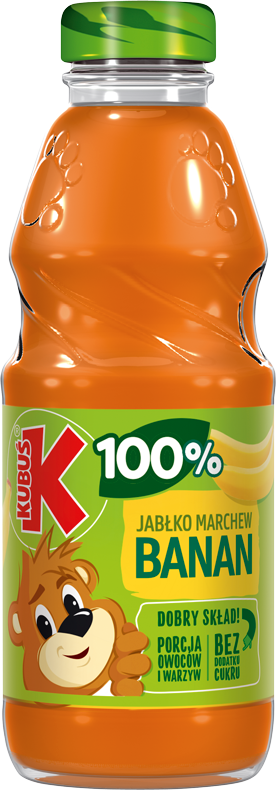 KUBUŚ 300 ml jabłko - BANAN - marchew