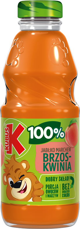 KUBUŚ 300 ml jabłko - marchew - BRZOSKWINIA