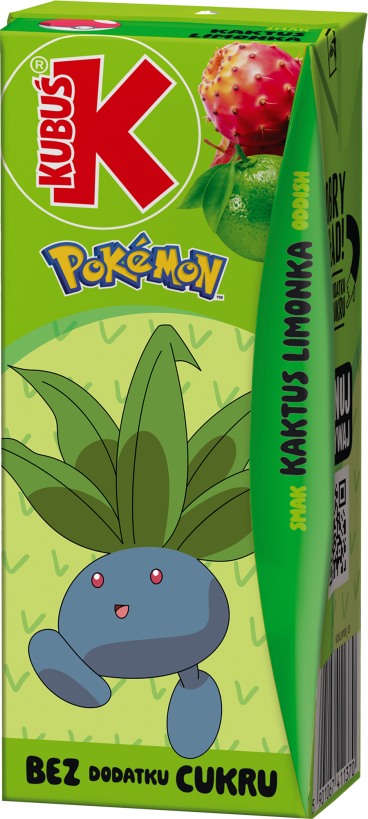 KUBUŚ 0,2 L Pokemon smak kaktus - limonka