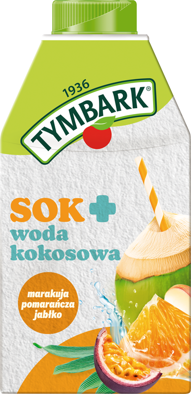 TYMBARK 0,5 l Sok + woda kokosowa + marakuja + pomarańcza + jabłko