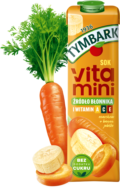 TYMBARK 1 litr Vitamini marchew, banan i jabłko+